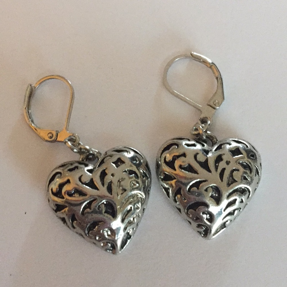 Vintage Heart Earrings 
